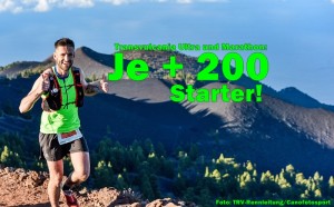 Ultramarathon 2017: Starterzahl auf 2.000 erhöht und ausgebucht. TRV-Pressefoto