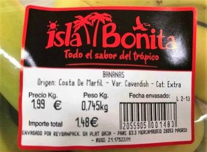 Genau aufs Etikett schauen: Diese Bananen sind nicht von der Isla Bonita - sie heißen nur so.