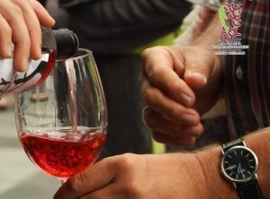 FIVIPAL-Weinmesse auf der Plaza in Los Llanos: Verkostung palmerischen Weine mit dem DO-Ursprungssiegel.