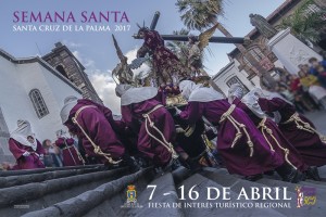 Osterplakat wirbt für Prozessionen in Santa Cruz de La Palma: als "