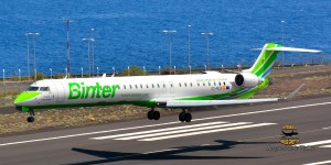 Binter: der neue Jet namens Isla Canarias wirbt für die Inseln. Foto: Carlos Díaz