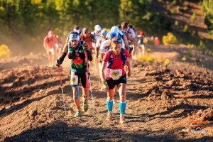 Transvulcania Media-Marathon und Kids-Rennen: Alles will ins Refugio de El Pilar. Foto: TRV-Rennleitung