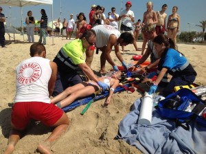 Übung der Rettungsschwimmer auf den Kanaren: 