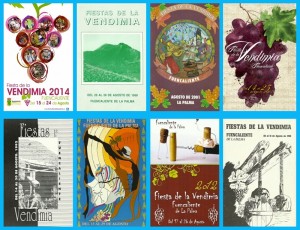 Siegerplakate der vergangenen Jahre: So kreativ sind die Künstler, wenn es um Vinos de La Palma geht.