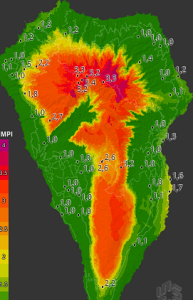 Neu: Echtzeit-Karte zum Waldbrandrisiko auf der Cacildo-Karte unter der Internetadresse http://lapalma.hdmeteo.com