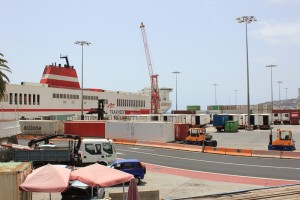 Containerhafen von Santa Cruz de La Palma: Der Umschlag von Waren nimmt zu. Foto: La Palma 24