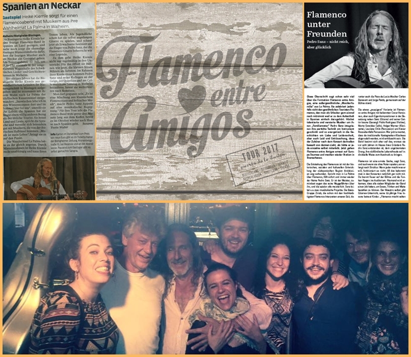 Die Sommer-Tournee der Flamenco entre Amigos war ein voller Erfolg: sehr gute Presse und volle Säle lassen die Band optimitisch nach vorn blicken. Fotos: zur Verfügung gestellt von Pedro