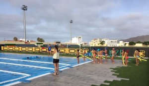 Freibad Los Llanos: nach der Renovierung gut besucht. Foto: Stadt