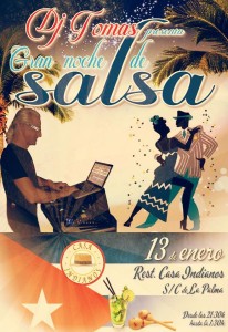 Salsa-Nacht im Indianos-Restaurant: Thomas legt auf.