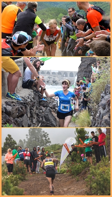 Transvulcania: wird La Palma-Party genannt, weil das Publikum und die Stimmung außergewöhlich gut sind. Fotos: TRV