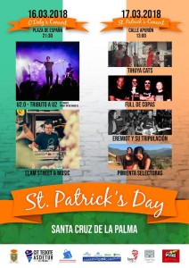 St. Patrick´s Day auf La Palma: zwei Tage Konzerte in Santa Cruz. Aufs Foto klicken und groß sehen.