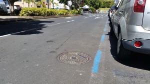 Blaue Parkzone in Los Llanos: hält die City von Dauerparkern frei und die Stadtkasse klingelt. 