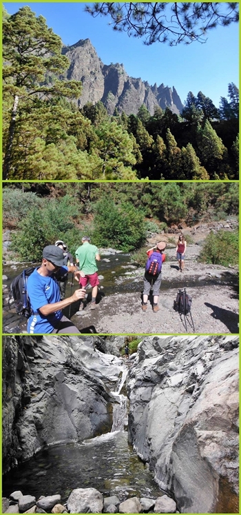 Wandern im Flussbett des Barranco de Las Angustias von der Caldera nach Tazacorte: 