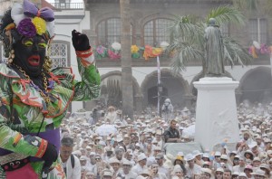 Die Negra Tomasa: Galleonsfigur beim Día de Los Indianos. Foto: Santa Cruz de La Palma