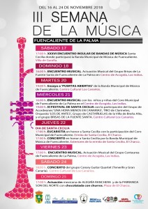 Musikwoche in Fuencaliente: das Programm.