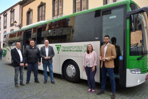 Der erste Guagua der neuen Generation auf La Palma: Grün steht für Energieeffizienz und Umweltfreundlichkeit. Foto: Cabildo