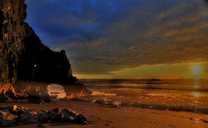 Wundervoller Sonnenuntergang an der Playa Zamora: Bald wieder gefahrlos zu sehen. Foto: Facundo Cabrera