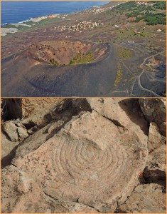 Felsritzungen im Süden von La Palma: Da Inselgäste ohne jede Kontrolle durch die Landschaft um Fuencaliente spazieren können, entstehen immer mehr Schäden - auch im archäologischen Bereich.