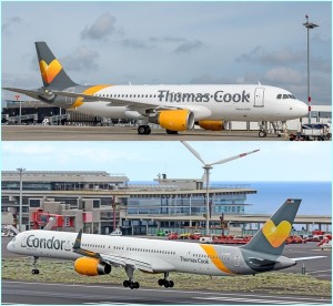 Der Airbus von Thomas Cook Balearic (oben) wird im Sommer 2019 auf der Strecke Stuttgart-SPC eingesetzt. Ansonsten fliegt Condor von den deutschen Städten auf die Isla Bonita. Fotos: Thomas Cook/Carlos Díaz