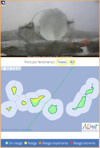 Wetter am 2. April 2019: Schnee auf dem Roque und starker Regen auf der ganzen Insel!