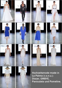 Vogue Spanien: veröffentlichte auch die Kollektionen der ModemacherInnen von La Palma von der Madrid Bridal Week.